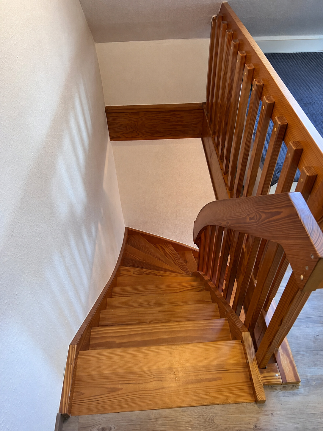 Treppe zum oberen Bereich