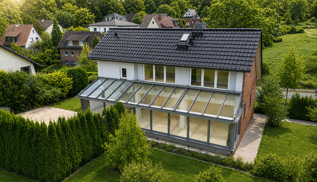 Luftbild Gartenseite