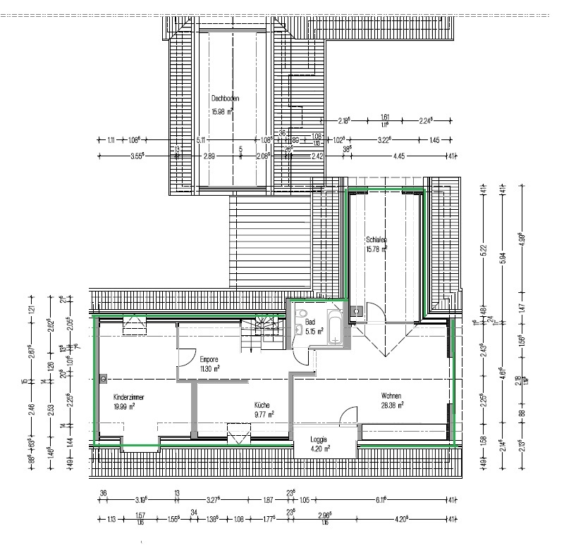 Dachgeschoss Vorderhaus