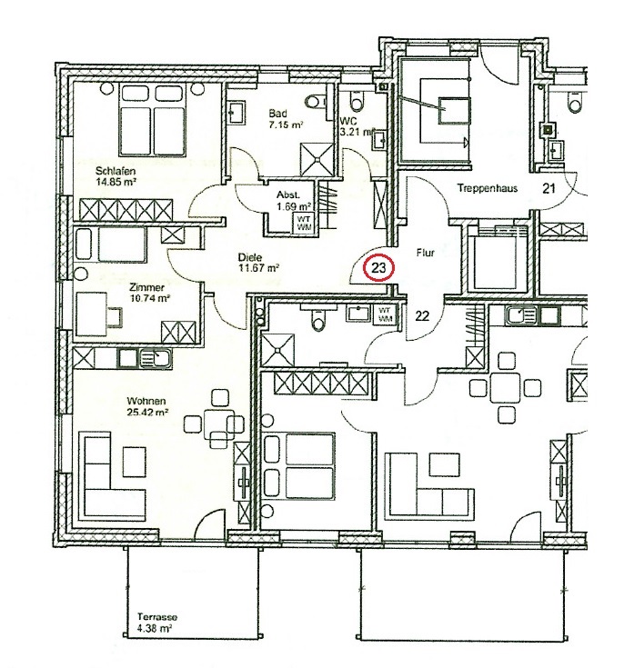 Grundriss Whg. 23